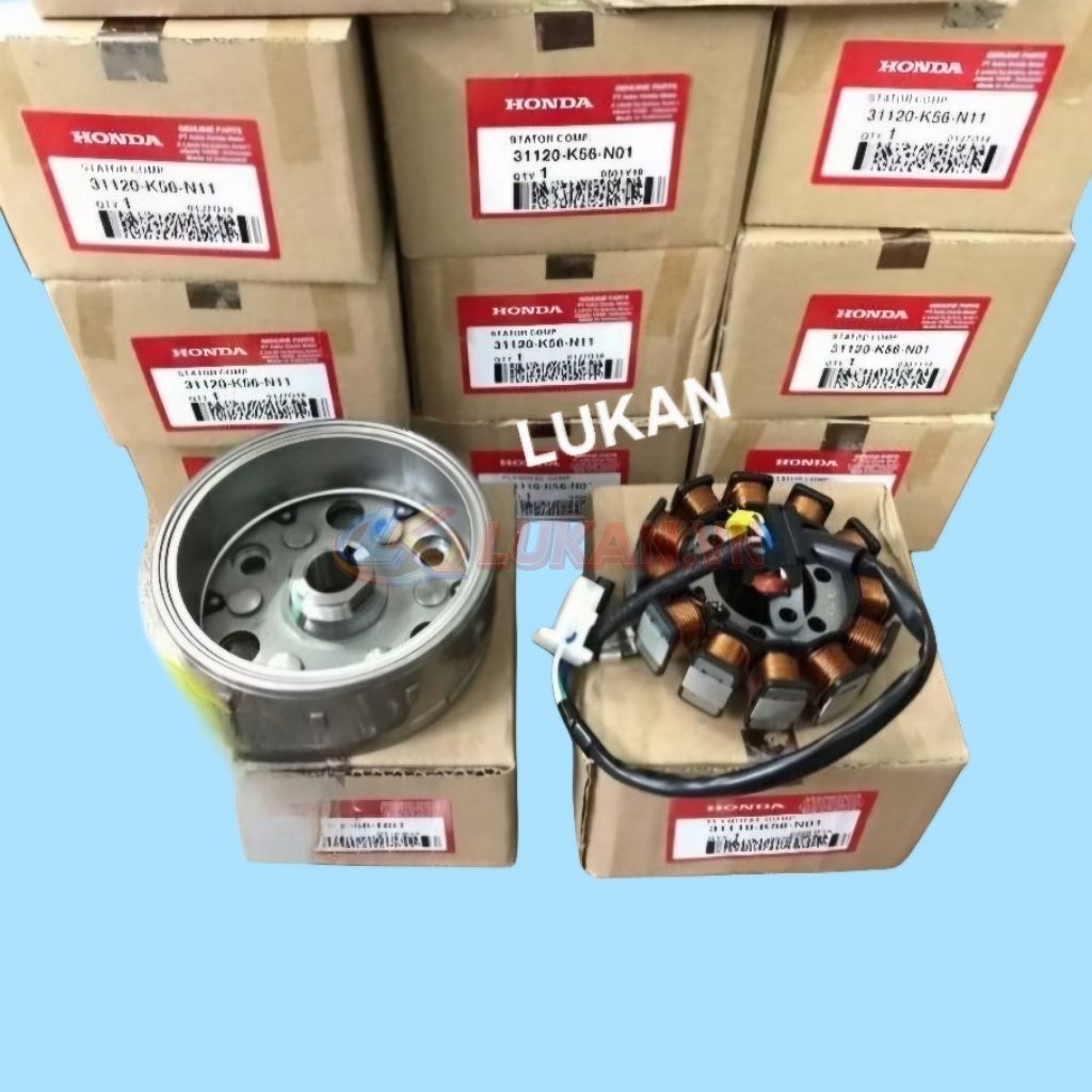 Bộ vô lăng, cuộn lửa phát điện xe SONIC, WINNER 150.... zin 33110-K56-N01 - Ảnh 3