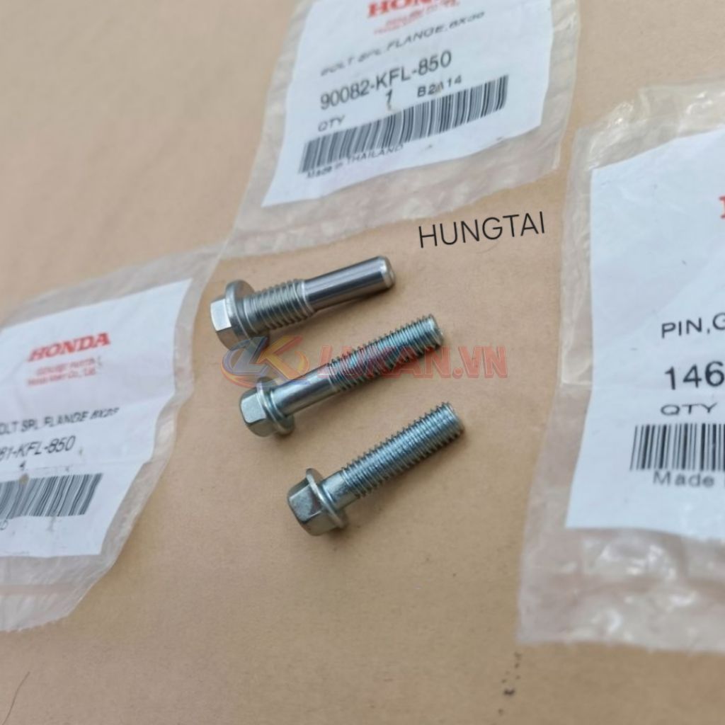 Bộ 3 ốc nối lòng, hơi xilanh xe WAVE Thái 110, FUTURE 1... zin Honda 90082-KFL-850 - Ảnh 2