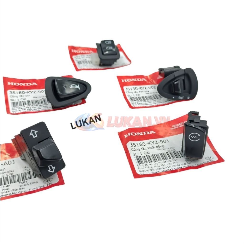 Bộ 5 nút bật, công tắc điện xe FUTURE X 125... zin Honda