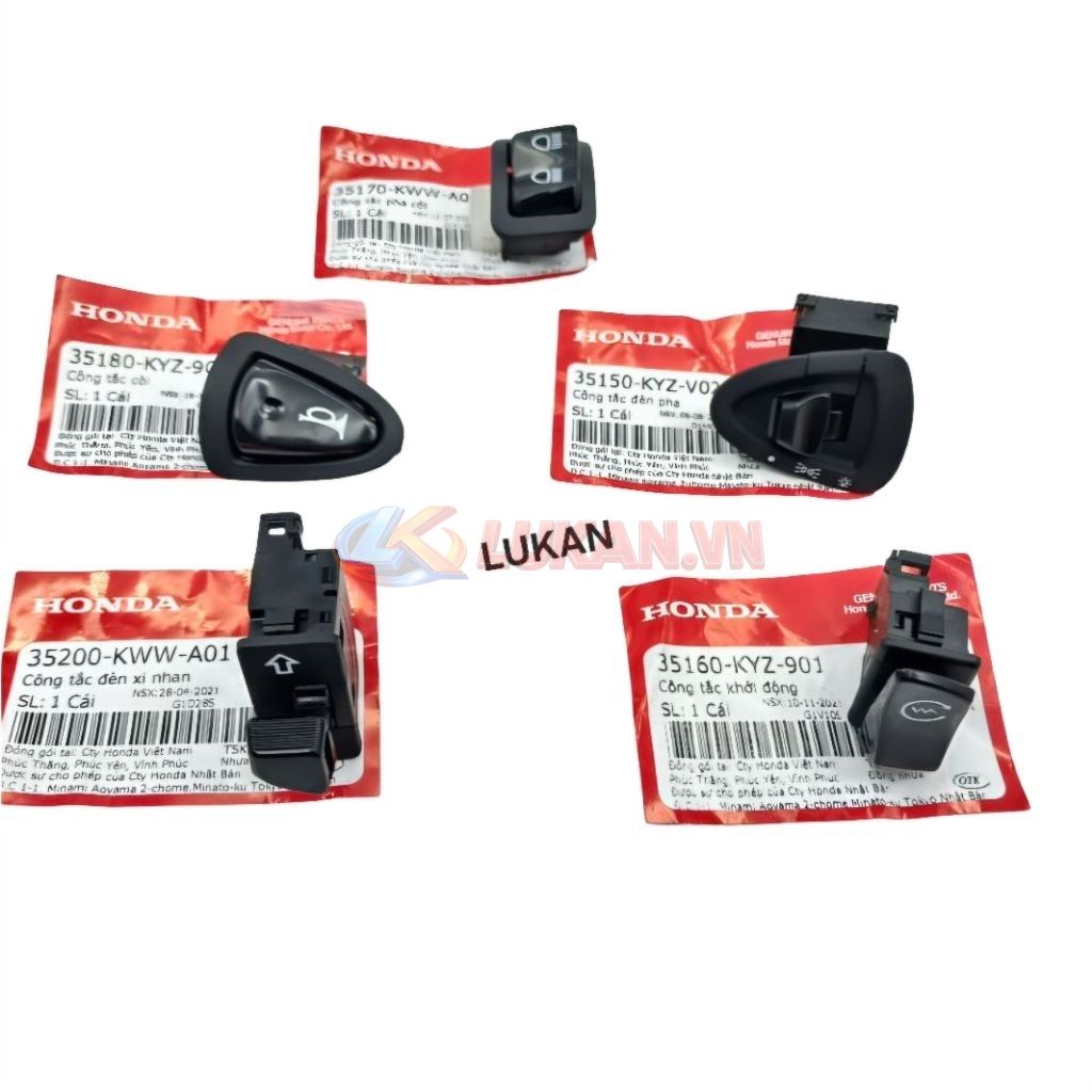 Bộ 5 nút bật, công tắc điện xe FUTURE X 125... zin Honda - Ảnh 2