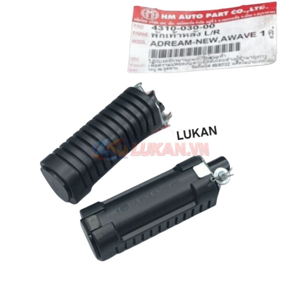 Cặp cao su gác chân sau xe WAVE Thái, DREAM Lùn... nhập Thái - Ảnh 3