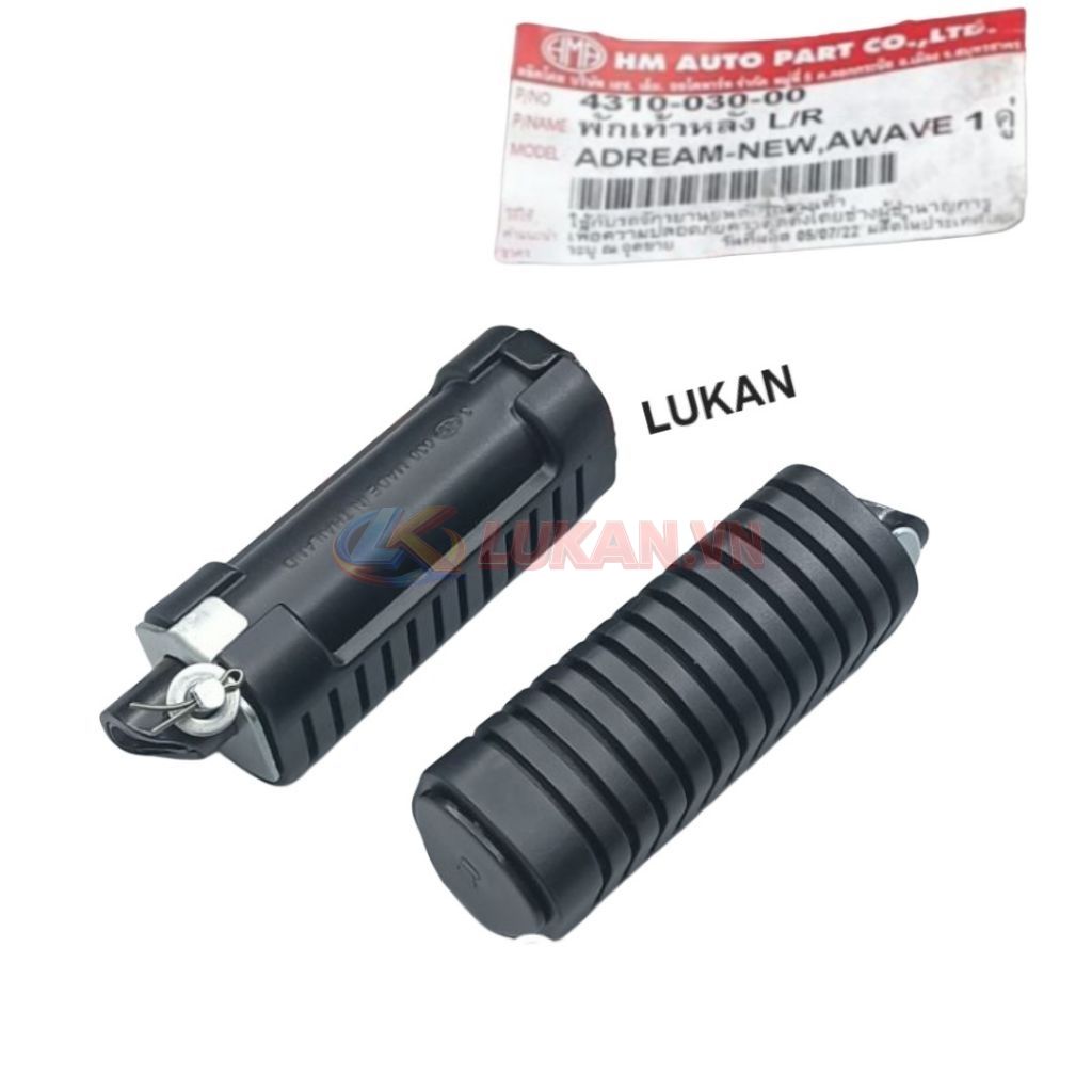 Cặp cao su gác chân sau xe WAVE Thái, DREAM Lùn... nhập Thái - Ảnh 5