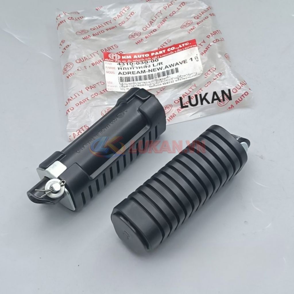 Cặp cao su gác chân sau xe WAVE Thái, DREAM Lùn... nhập Thái - Ảnh 2