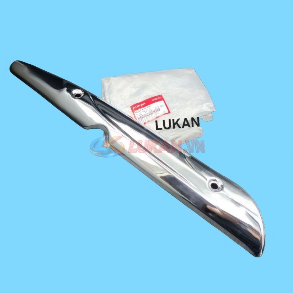 Ốp inox vĩ che thân pô ống xã WAVE A, RS, S100.... zin chính hãng 18355-KVR-V10 - Ảnh 2