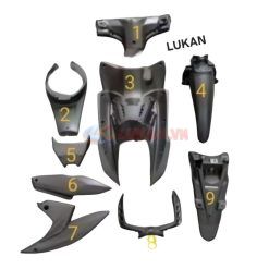 Bộ nhựa nhám đen gắn áo xe WAVE RSX 110 2014-2020.... zin Honda