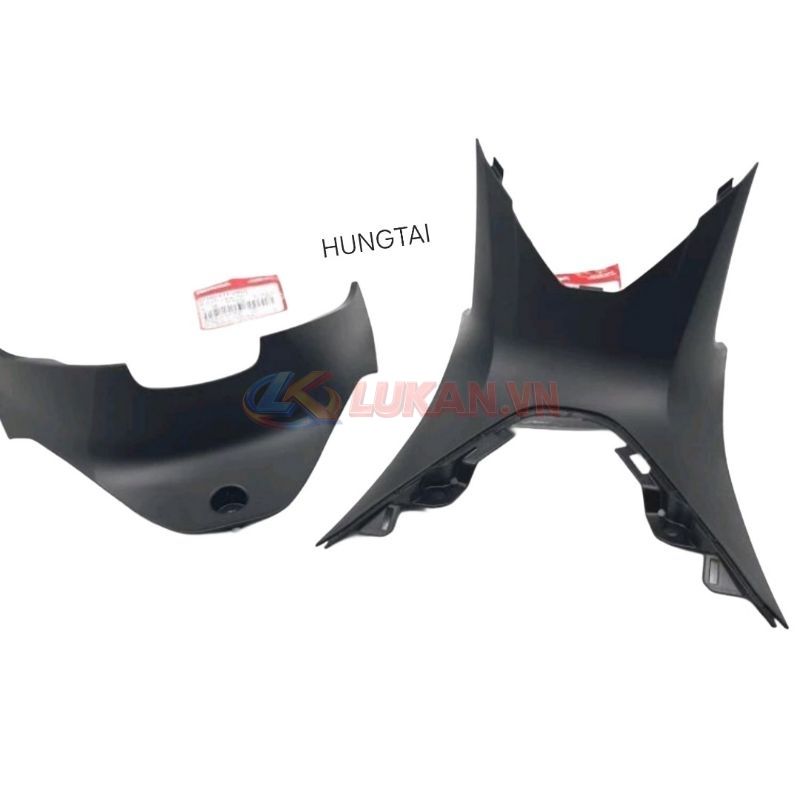 2 Ốp nhựa đen lườn giữa baga, bụng xe FUTURE LED, WAVE 125 zin Honda