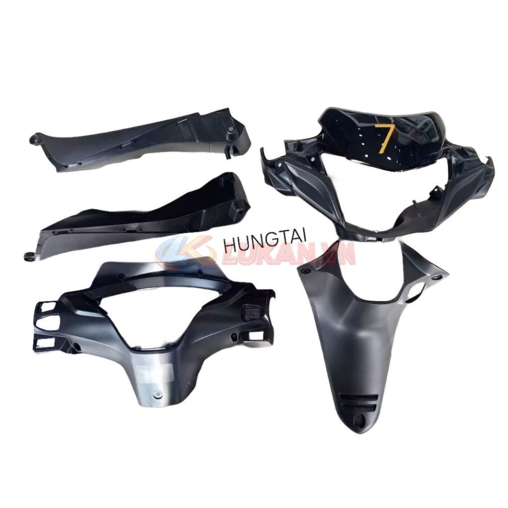 Bộ 7 nhựa nhám đen, áo xe FUTURE X 125 zin chính hãng - Ảnh 5