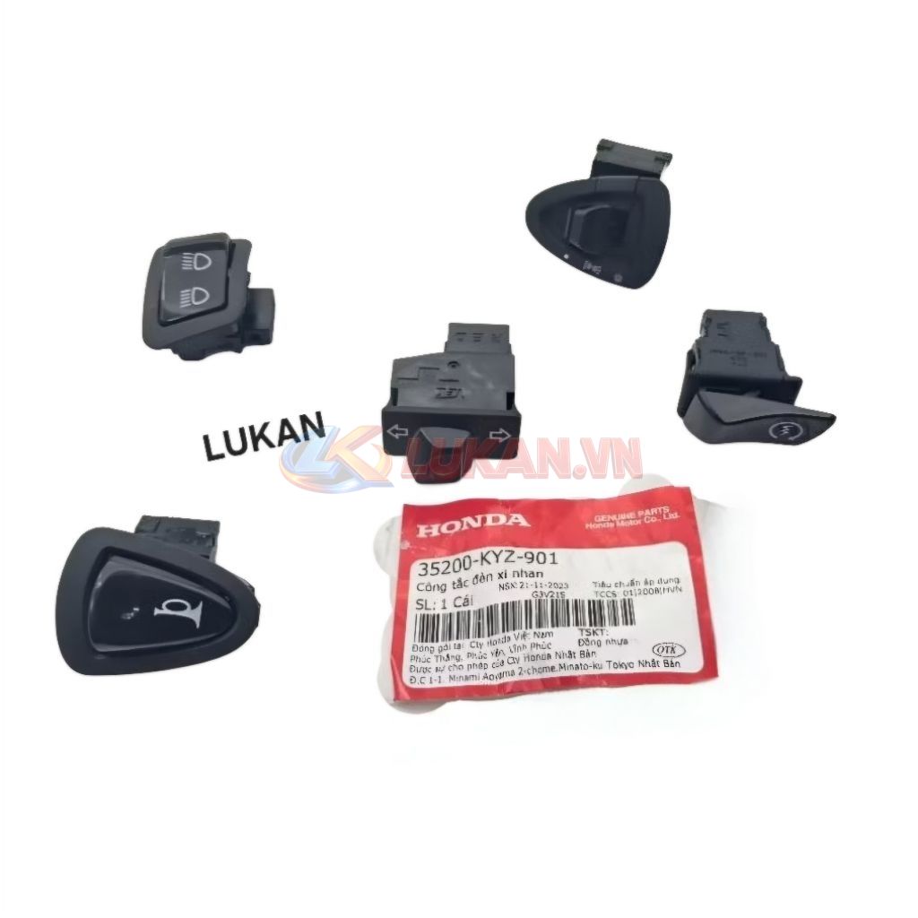 Bộ 5 nút bật, công tắc điện FUTURE MẬP, LED, WAVE 125.... zin Honda 35200-KYZ-901