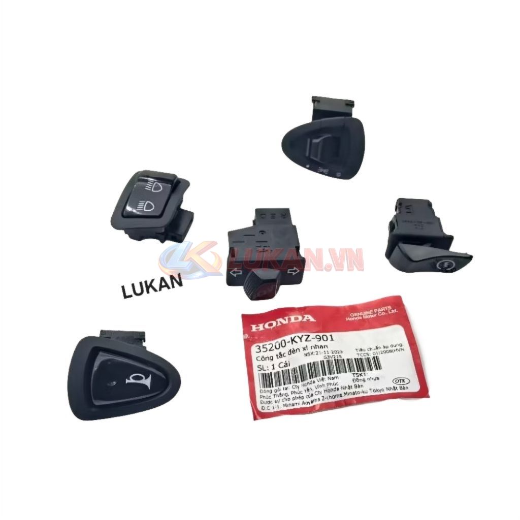 Bộ 5 nút bật, công tắc điện FUTURE MẬP, LED, WAVE 125.... zin Honda 35200-KYZ-901 - Ảnh 4