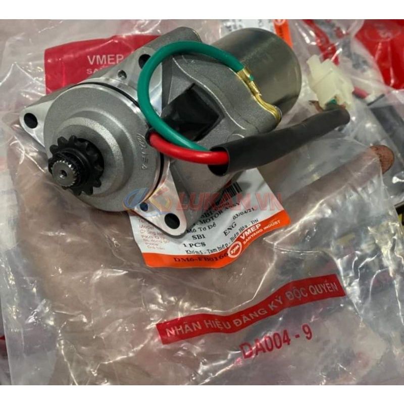 Củ motor đề khởi động SYM 110 xe DREAM, WAVE.... zin chính hãng - Ảnh 3