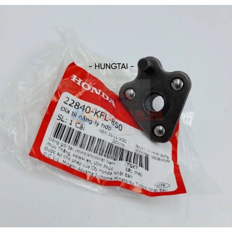 Bi ép, đĩa nâng ngắt nồi côn, ly hợp xe DREAM, WAVE, FUTURE... zin Honda 22840-KFL-850 - Ảnh 2