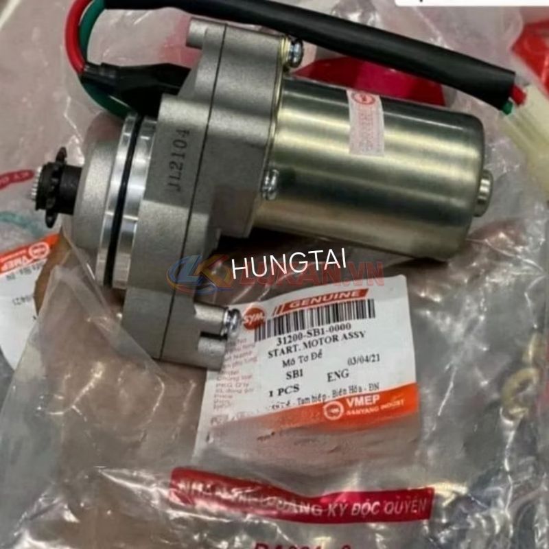 Củ motor đề khởi động SYM 110 xe DREAM, WAVE.... zin chính hãng - Ảnh 2