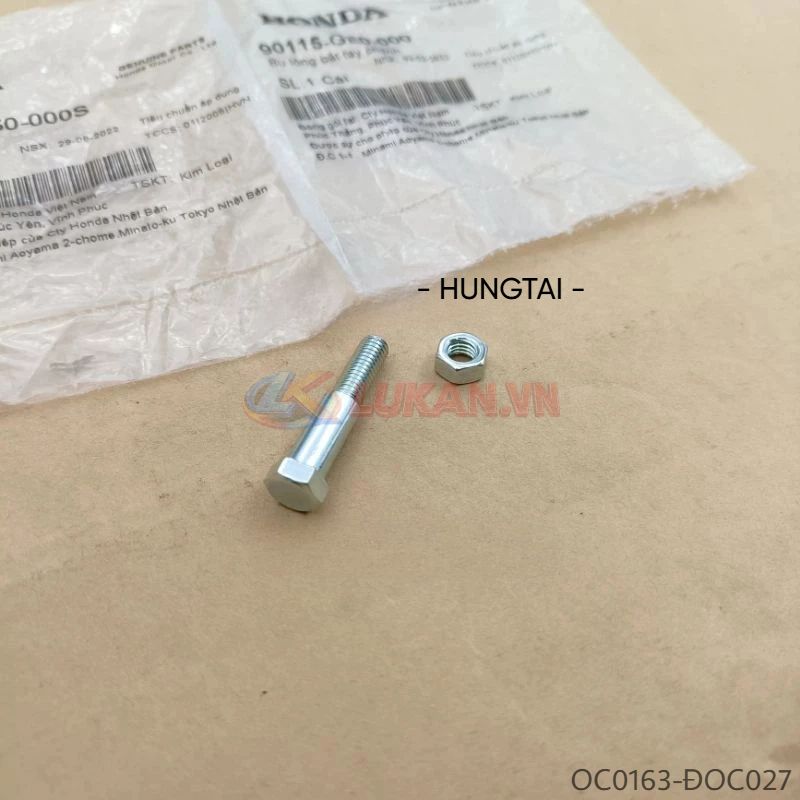 Ốc bu lông bắt tay thắng, phanh xe DREAM... zin Honda 90115-GE0-000, 94001-050-000S - Ảnh 5