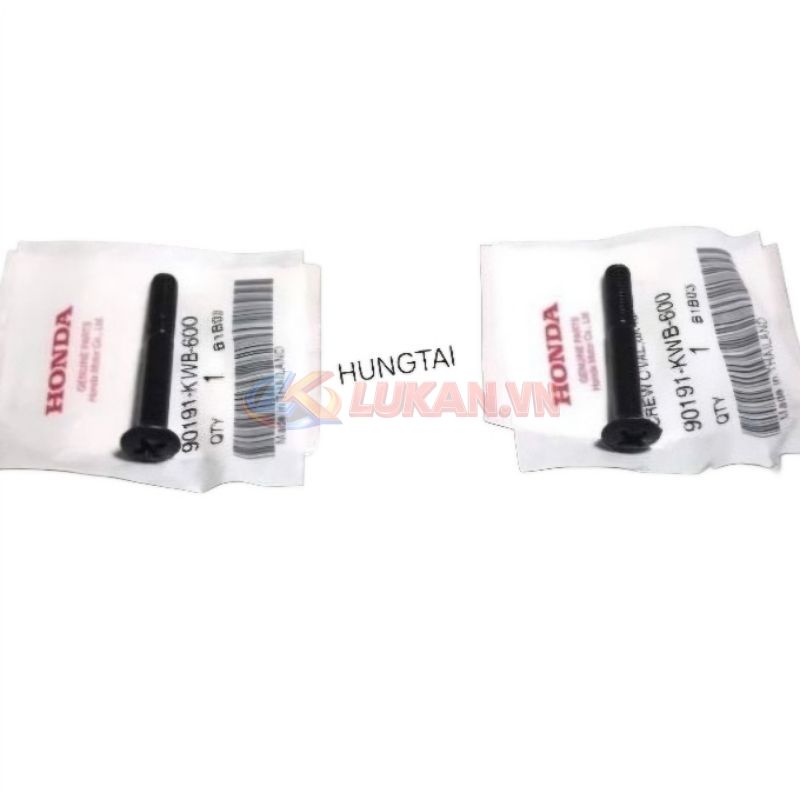 Cặp ốc bắt gù tay lái đen DREAM, WAVE, FUTURE... zin Honda 90191-KWB-600