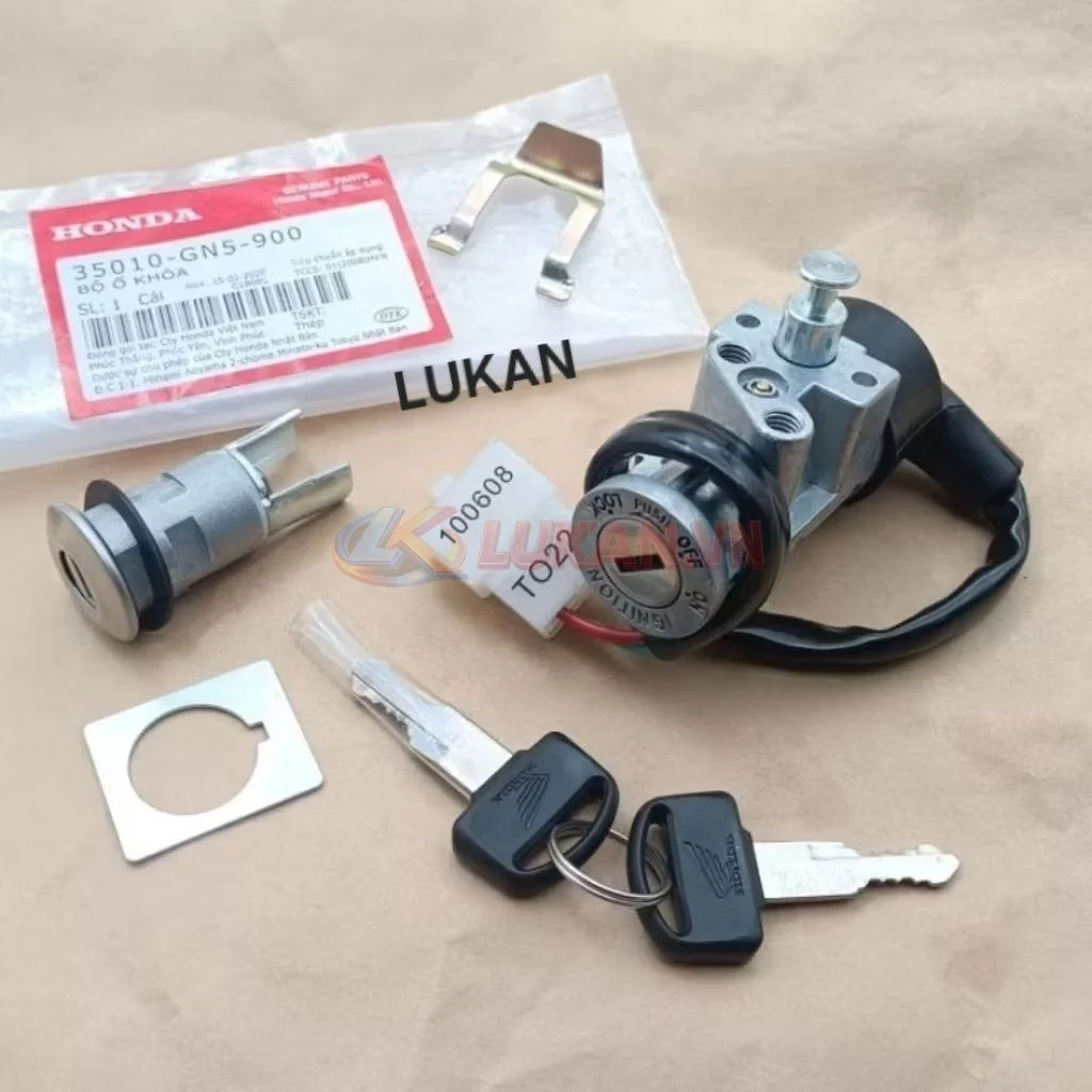 Bộ ổ khóa, công tắc điện xe Super DREAM zin chính hãng 35010-GN5-900