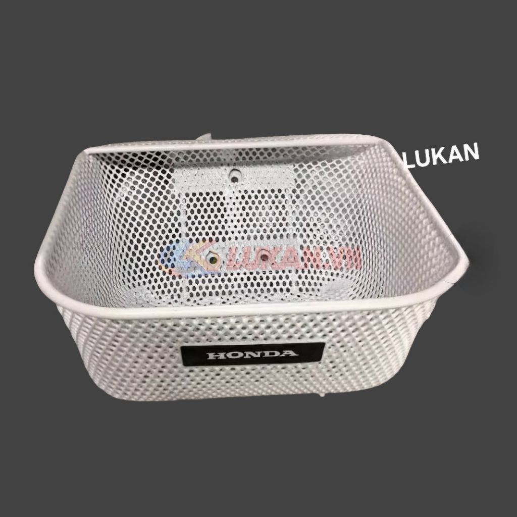 Rổ giỏ trước đựng đồ xe WAVE Thái, ALPHA, ZX.... màu trắng - Ảnh 4