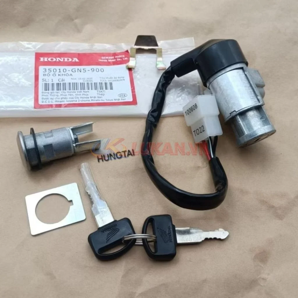 Bộ ổ khóa, công tắc điện xe Super DREAM zin chính hãng 35010-GN5-900 - Ảnh 2