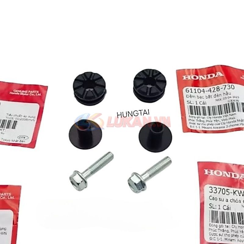 Bộ ốc đệm bắt đuôi đèn hậu xe WAVE Thái, ALPHA, ZX.... zin Honda 61104-428-730 - Ảnh 3