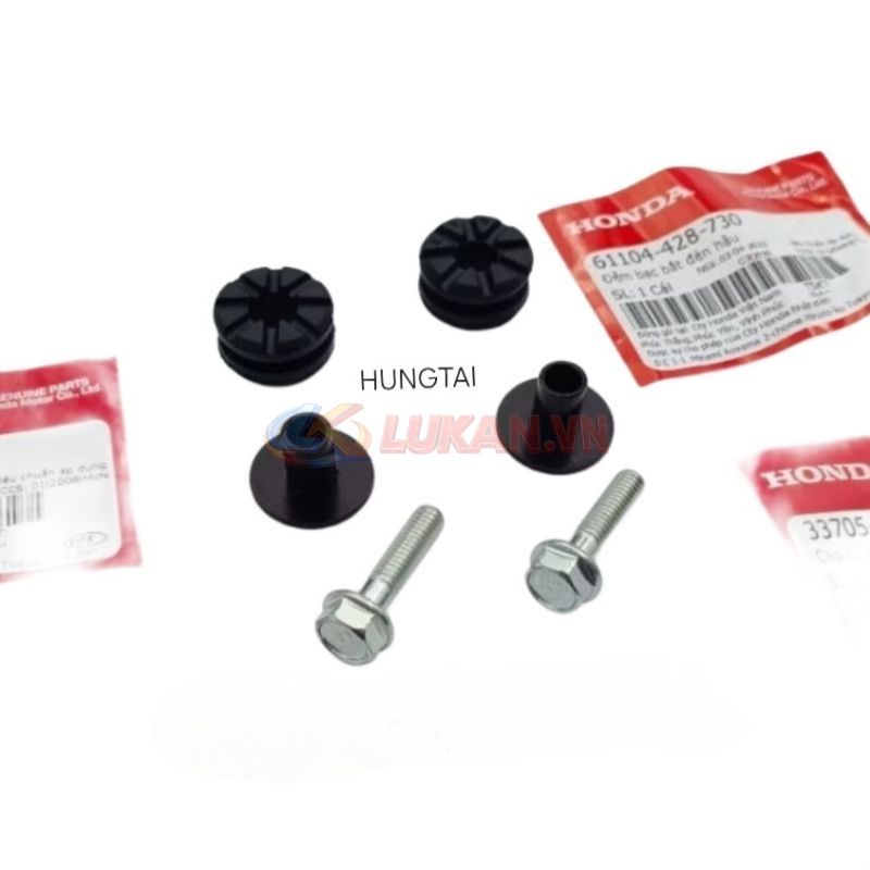Bộ ốc đệm bắt đuôi đèn hậu xe WAVE Thái, ALPHA, ZX.... zin Honda 61104-428-730