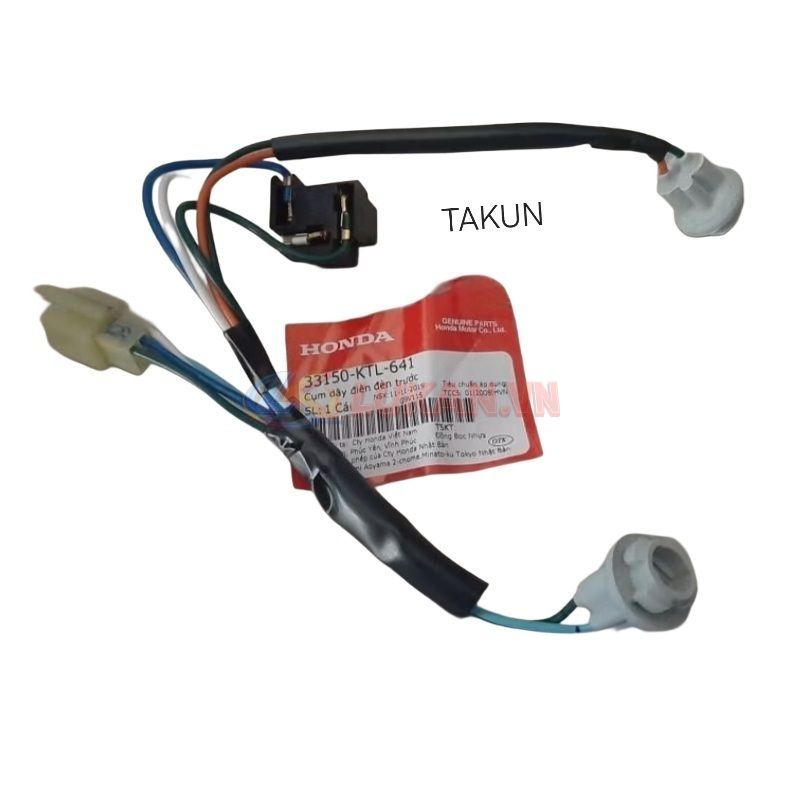 Dây điện đuôi chóa đèn pha WAVE A, RS, S100, RSX... xi nhan zin Honda 33150-KTL-641 - Ảnh 3