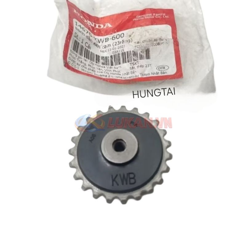 Bánh răng dẫn sên xích cam WAVE S110, RSX, BLADE, A110... nhông bơm nhớt zin 14670-KWB-600 - Ảnh 3