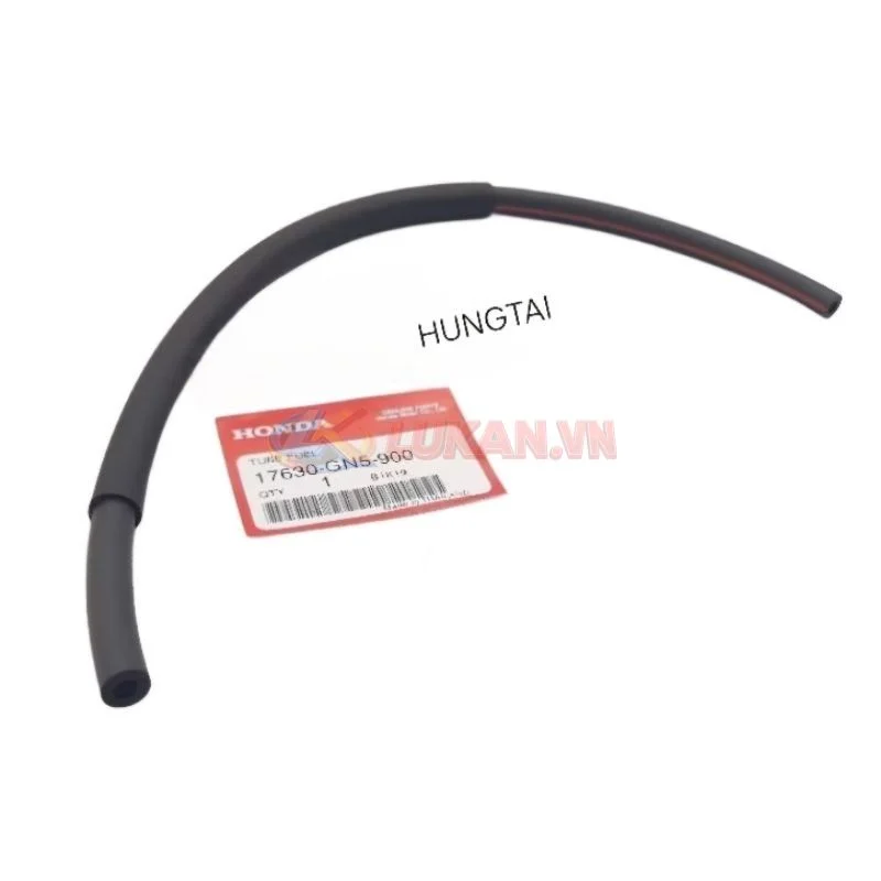 Ống dây dẫn xăng xe DREAM, WAVE.... đen sọc đỏ zin Honda 17630-GN5-900 - Ảnh 2