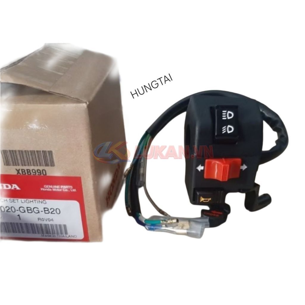Cùm nút công tắc trái xe Super DREAM đời đầu zin Thái 35020-GBG-B20