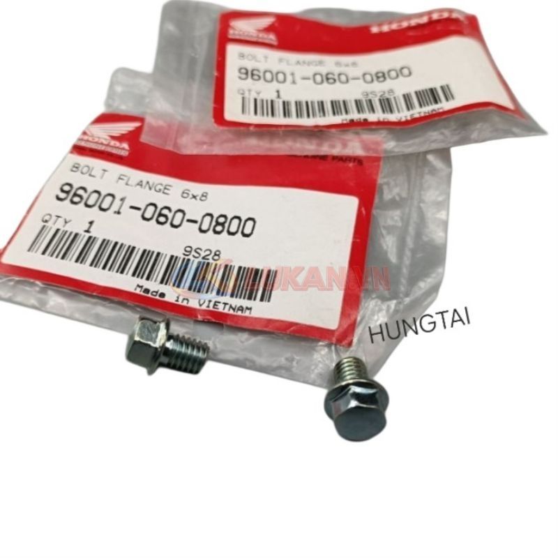 1 Ốc bắt tấm bảo vệ che pô, ống xả FUTURE 1 đời đầu zin 6x10 96001-060-0800
