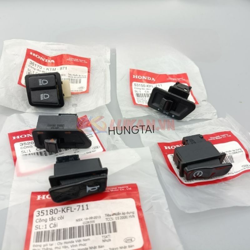 Bộ 5 nút bật, công tắc điện xe FUTURE 1 đời đầu zin Honda - Ảnh 2