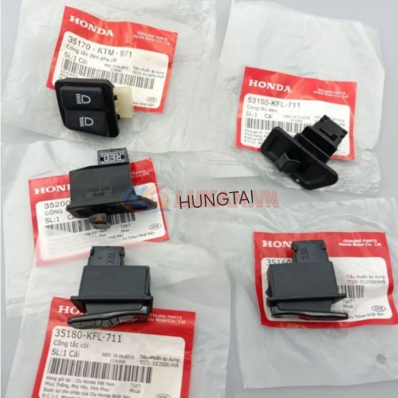 Bộ 5 nút bật, công tắc điện xe FUTURE 1 đời đầu zin Honda - Ảnh 3