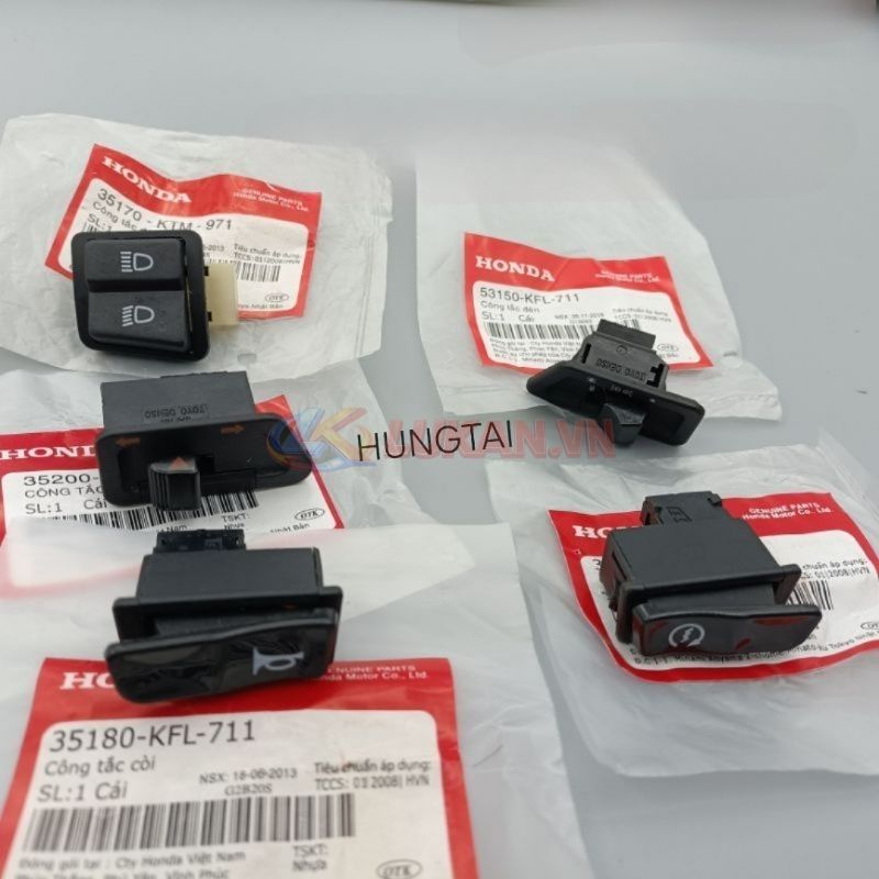 Bộ 5 nút bật, công tắc điện xe FUTURE 1 đời đầu zin Honda - Ảnh 4