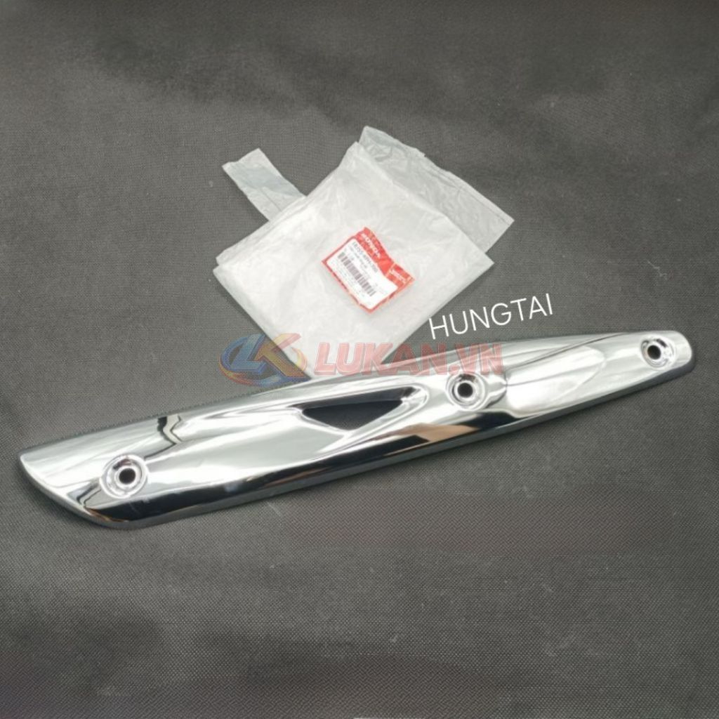 Ốp vĩ inox che thân pô, ống xã FUTURE NEO, X 125 zin chính hãng 18355-KPH-700 - Ảnh 4