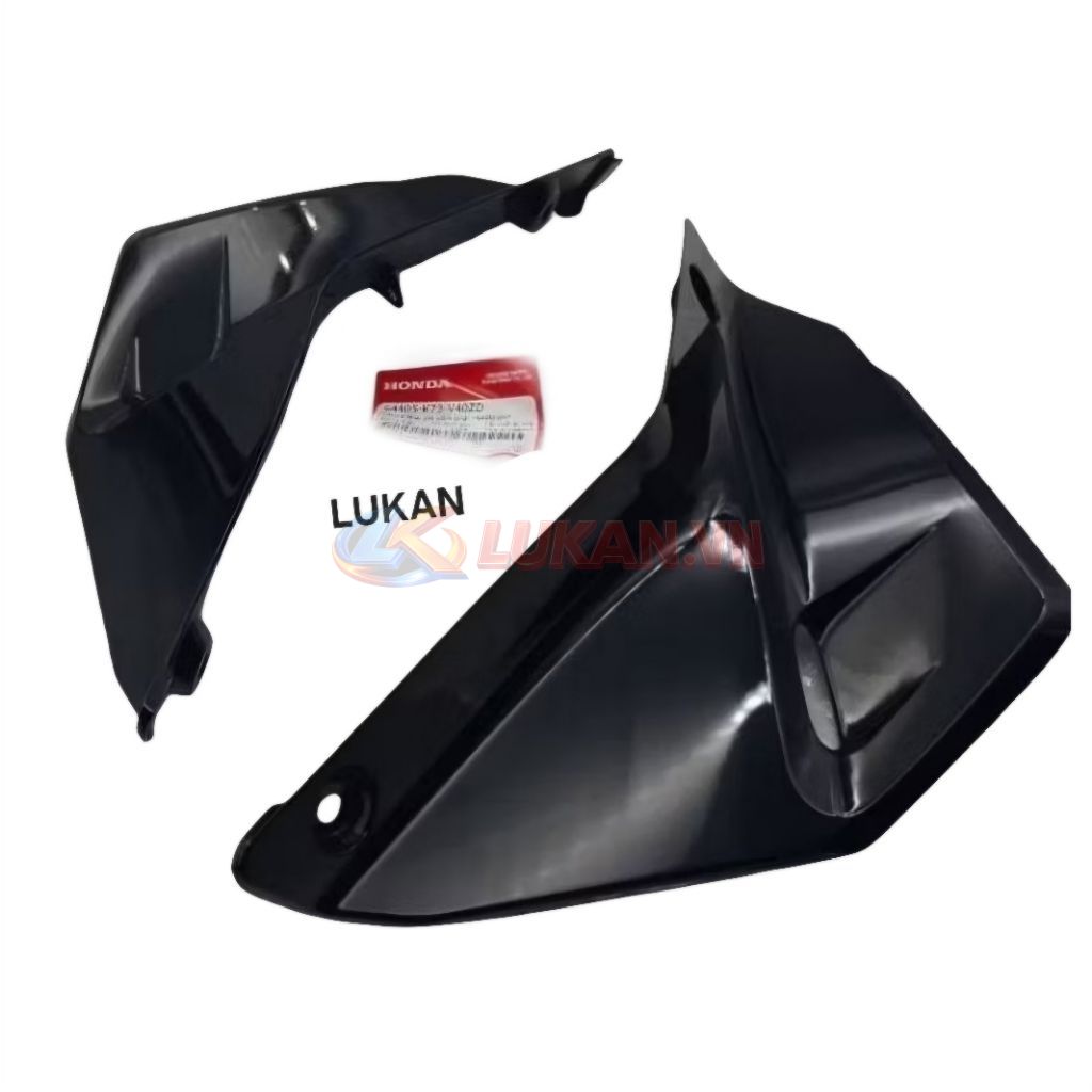 Cặp ốp nhựa thông gió, bững yếm FUTURE LED, WAVE 125.... Đen bóng zin - Ảnh 4