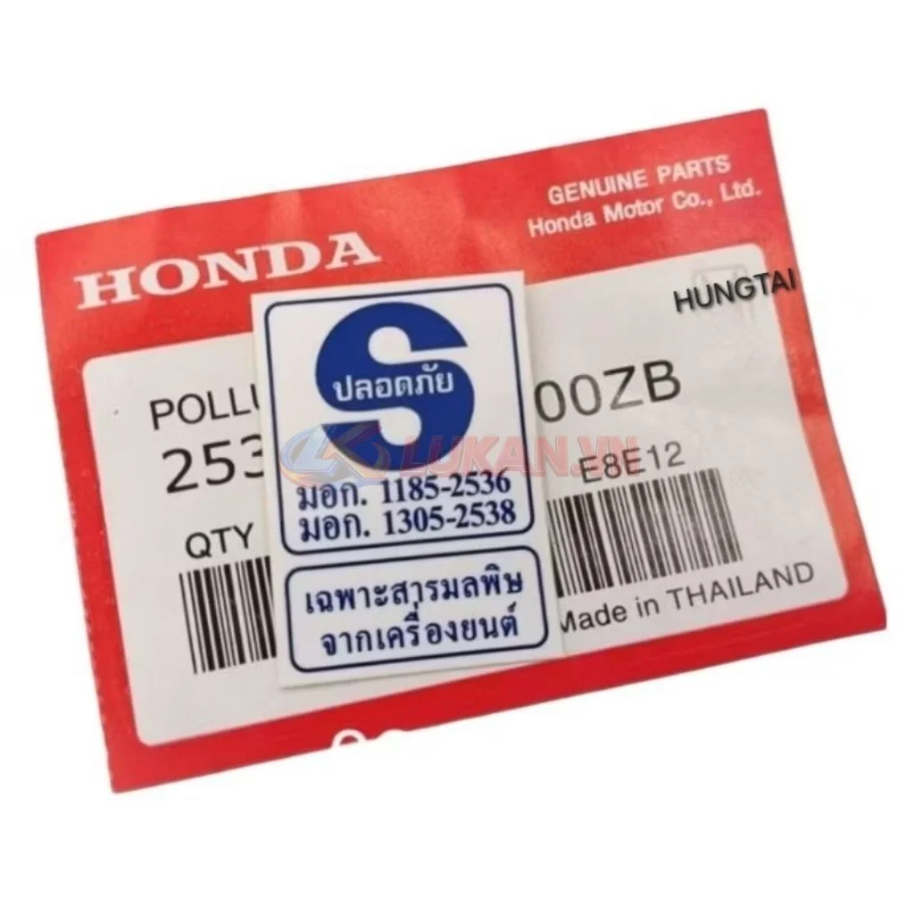 Tem thông số chữ S xanh dán khung sườn WAVE, DREAM Thái. zin Honda