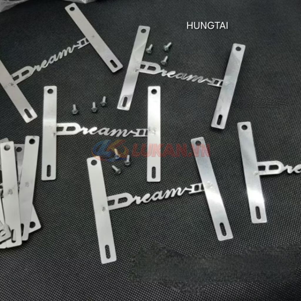 Chữ Dream inox bọc cao su, cảng tay xách xe DREAM kèm ốc - Ảnh 4