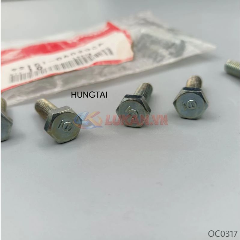 Ốc bắt cần sang số DREAM, WAVE, FUTURE... bu lông 6x20 zin 92101-060200A - Ảnh 2