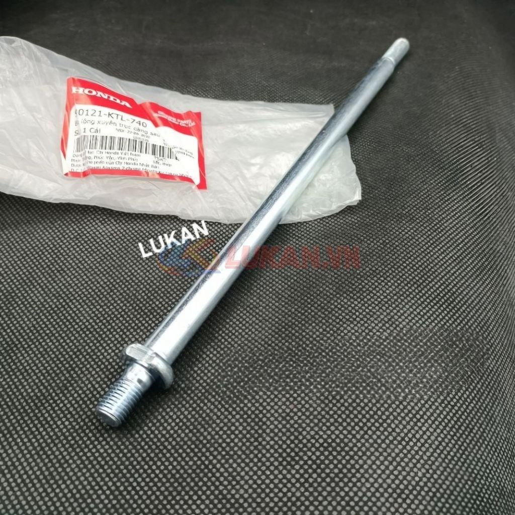 Trục cốt càng gắp, gấp bánh sau WAVE A, RS, S100, RSX...... zin 90121-KTL-740