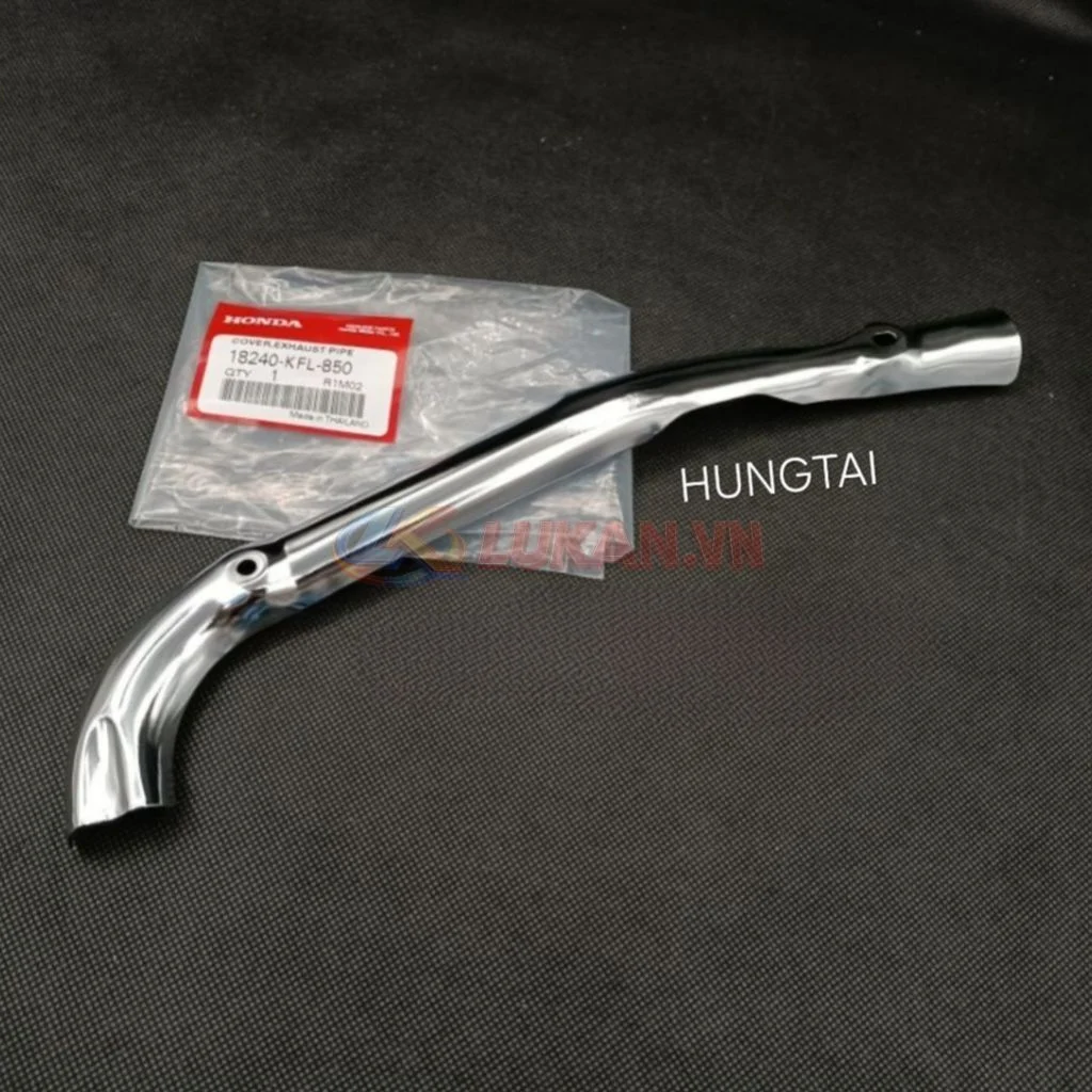 Ốp vĩ che cổ pô, ống xã xe WAVE Thái zin chính hãng 18240-KFL-850 - Ảnh 2