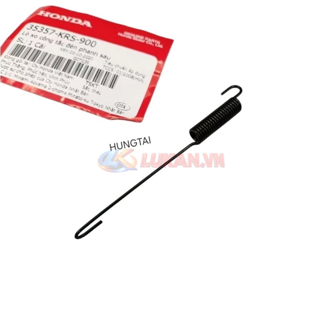 Lò xo Stop công tắc đèn hậu, phanh xe WAVE, FUTURE... Đen zin 35357-KRS-900 - Ảnh 2