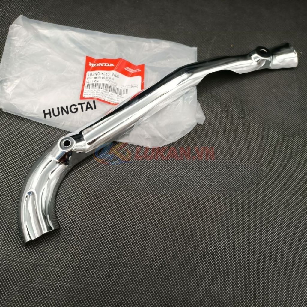 Ốp vĩ che cổ pô, ống xã xe WAVE ZX zin chính hãng 18240-KRS-W00 - Ảnh 4