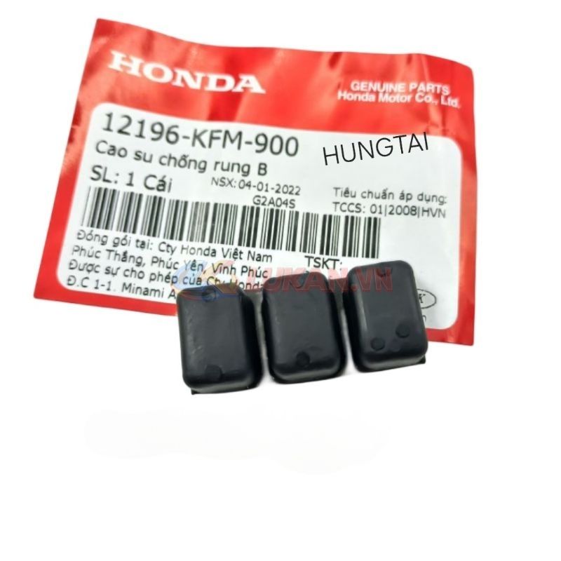 Cao su chống rung B, lòng hơi xi lanh DREAM, WAVE... zin 12196-KFM-900 - Ảnh 5