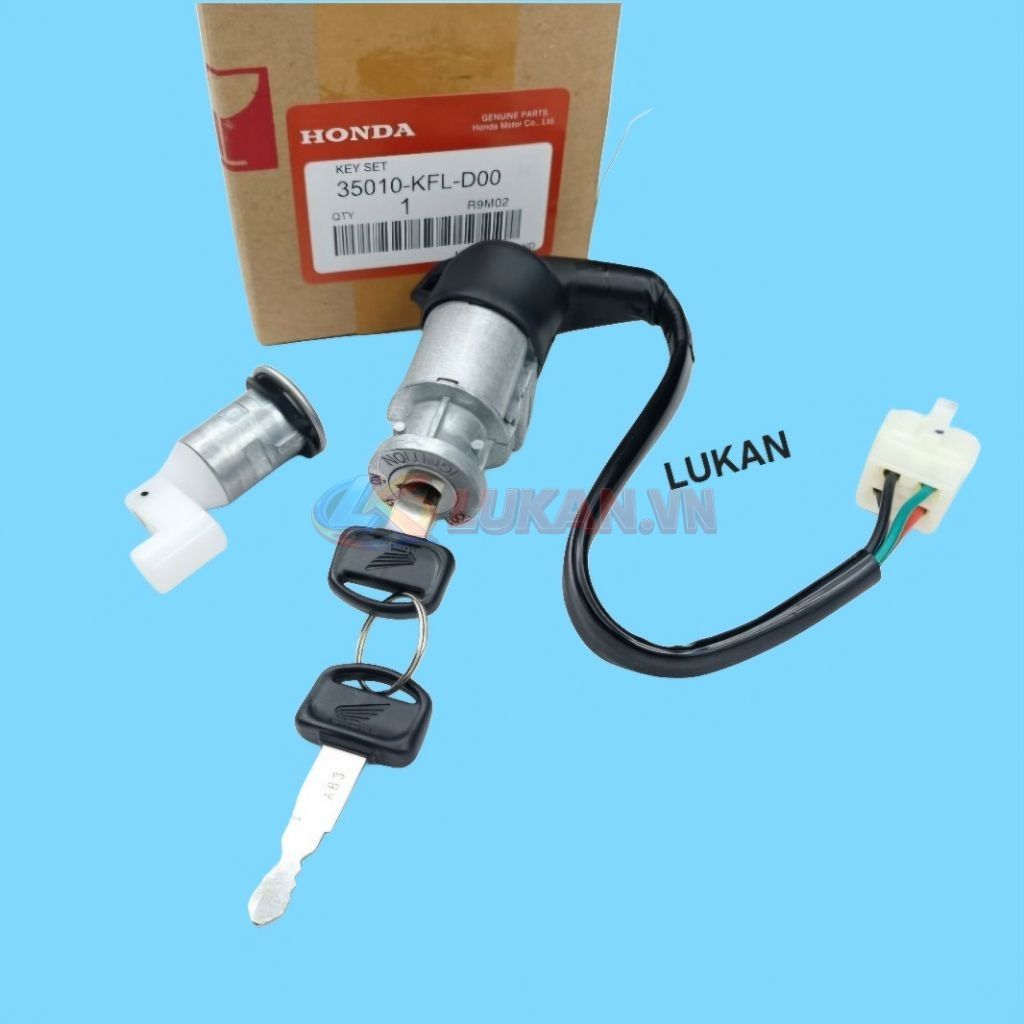 Bộ ổ khóa, công tắc điện xe WAVE THÁI zin chính hãng 35010-KFL-D00 - Ảnh 2