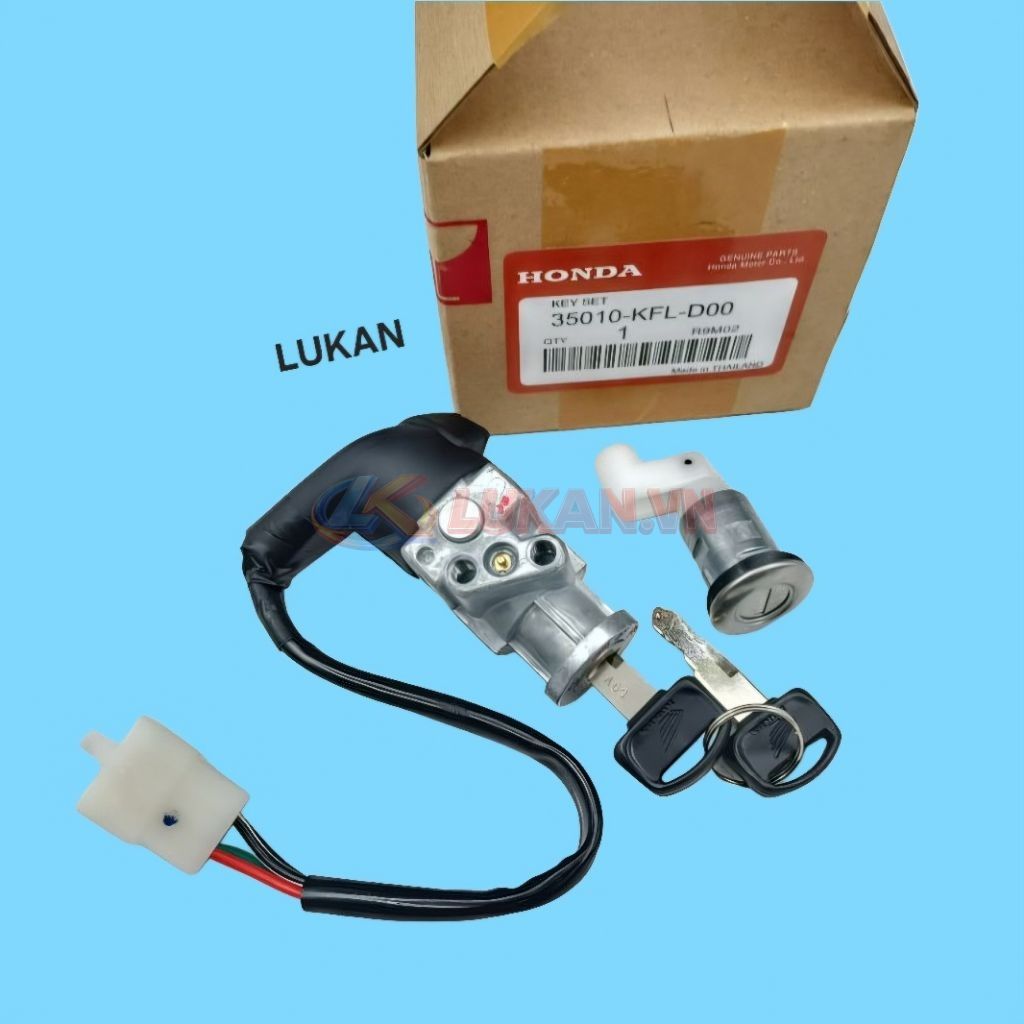 Bộ ổ khóa, công tắc điện xe WAVE THÁI zin chính hãng 35010-KFL-D00 - Ảnh 3
