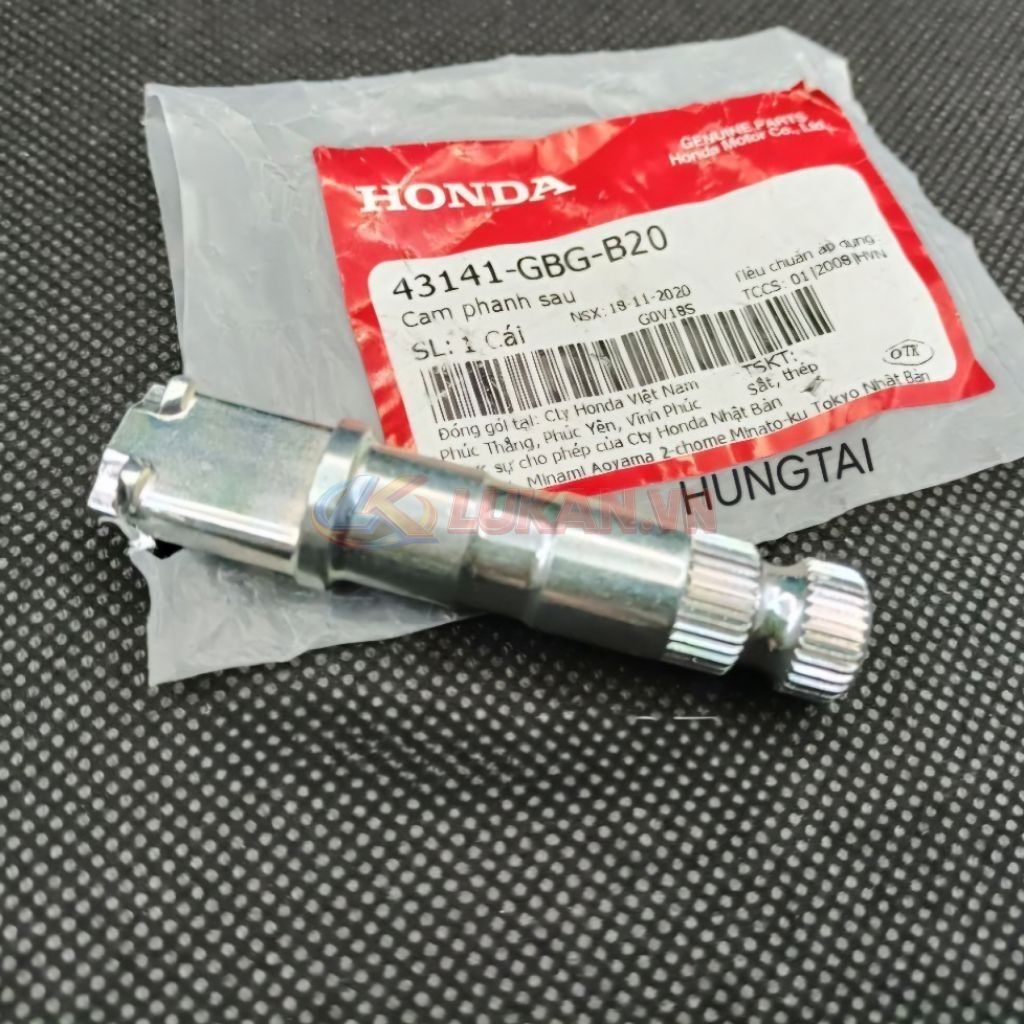 Trục, cốt cam má phanh, thắng đùm DREAM, WAVE, FUTURE... zin 43141-GBG-B20, 43141-KTM-850 - Ảnh 2