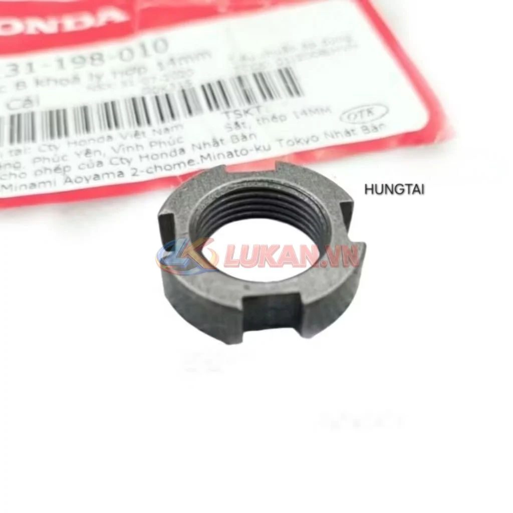 Ốc khóa nồi sau, nhông nồi côn ly hợp DREAM, WAVE, FUTURE... tán 14mm zin 90231-198-010 - Ảnh 3