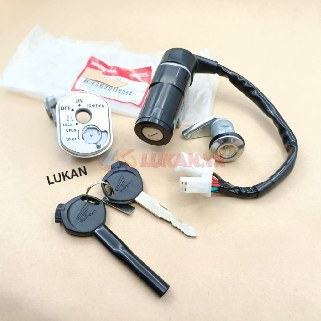 Bộ ổ khóa điện, công tắc máy WAVE S100, RS, RSX 100... zin chính hãng