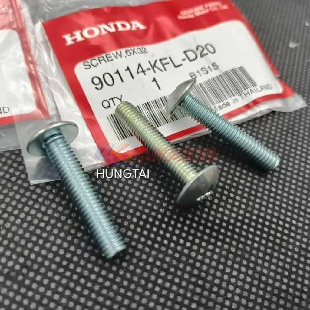 1 ốc vít bắt nhựa mặt nạ WAVE Thái, ALPHA, RS, S100... zin bu lông 6x32 90114-KFL-D20 - Ảnh 2