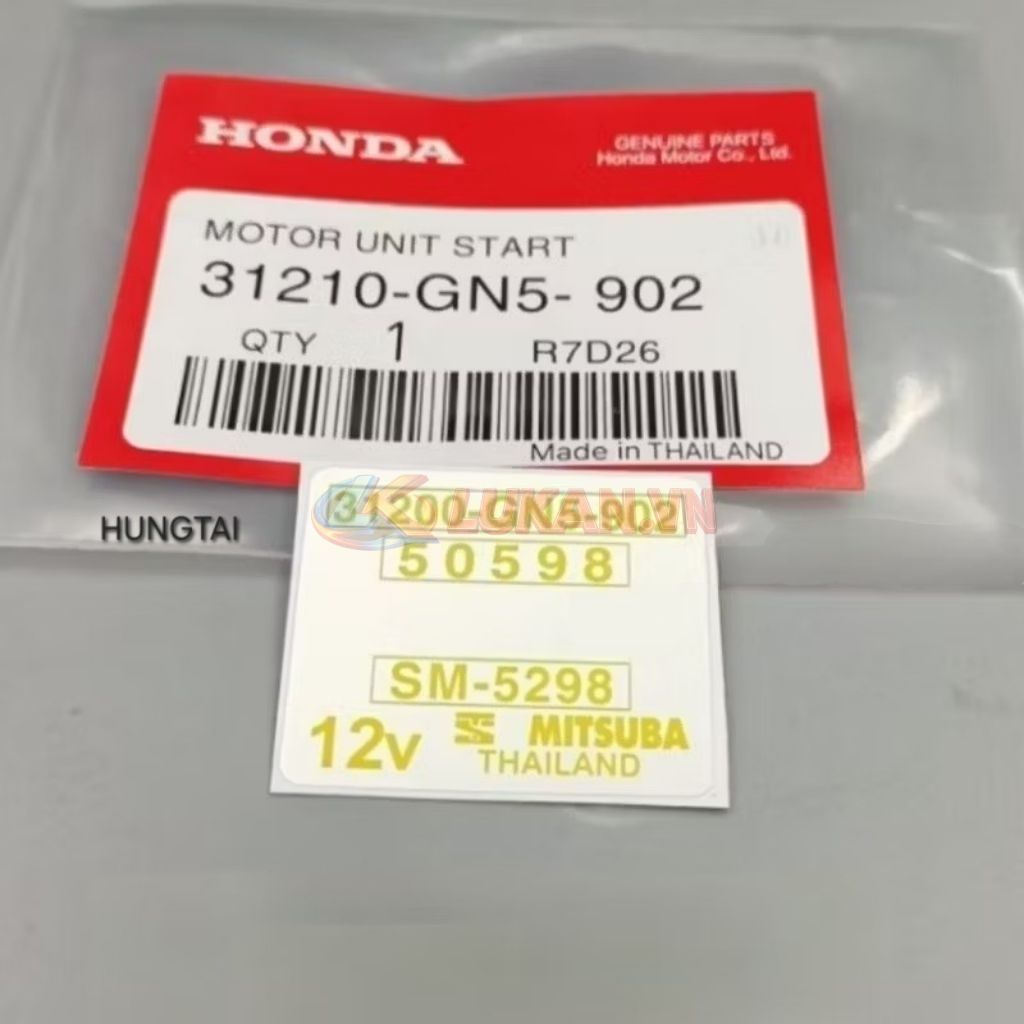 Tem dán củ motor đề khởi động xe DREAM Thái zin Honda 31210-GN5-902
