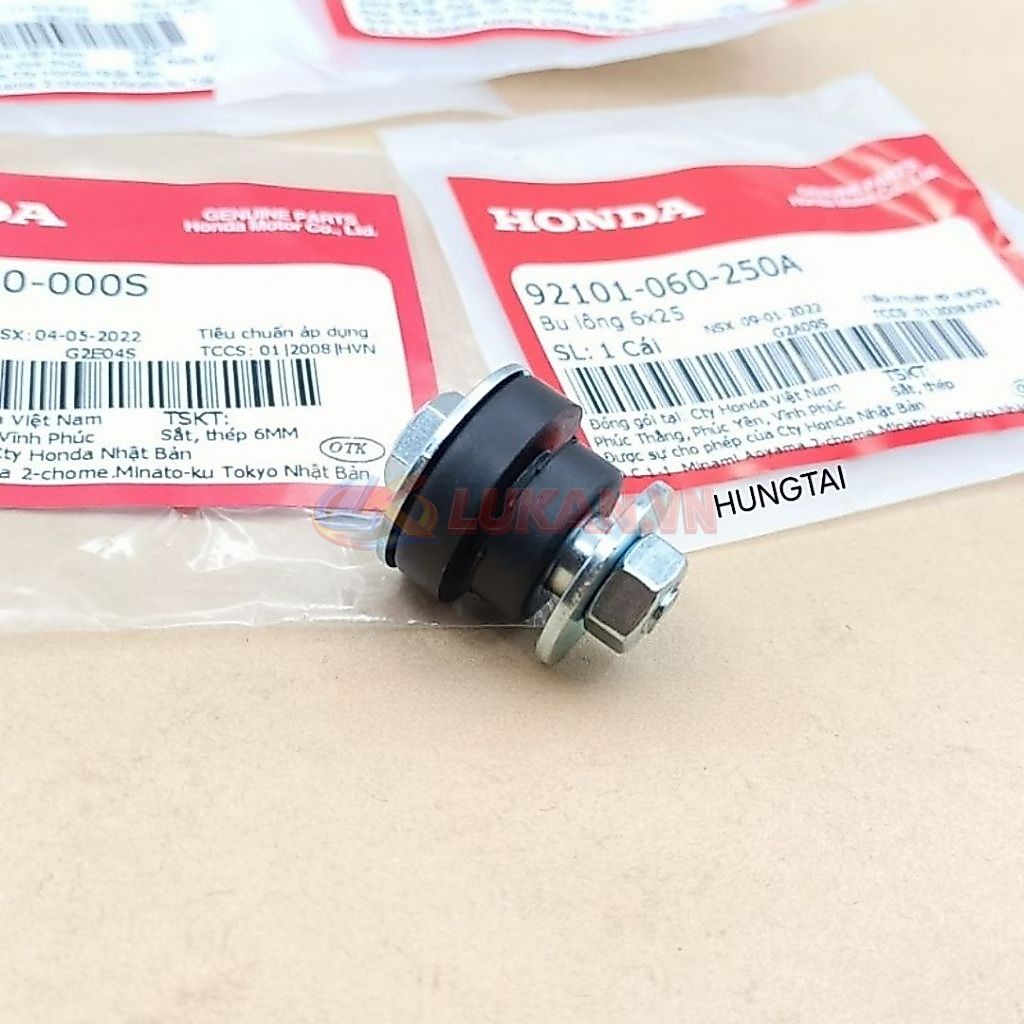 Bộ ốc đệm cao su treo nhựa đuôi sau xe DREAM zin chính hãng - Ảnh 4
