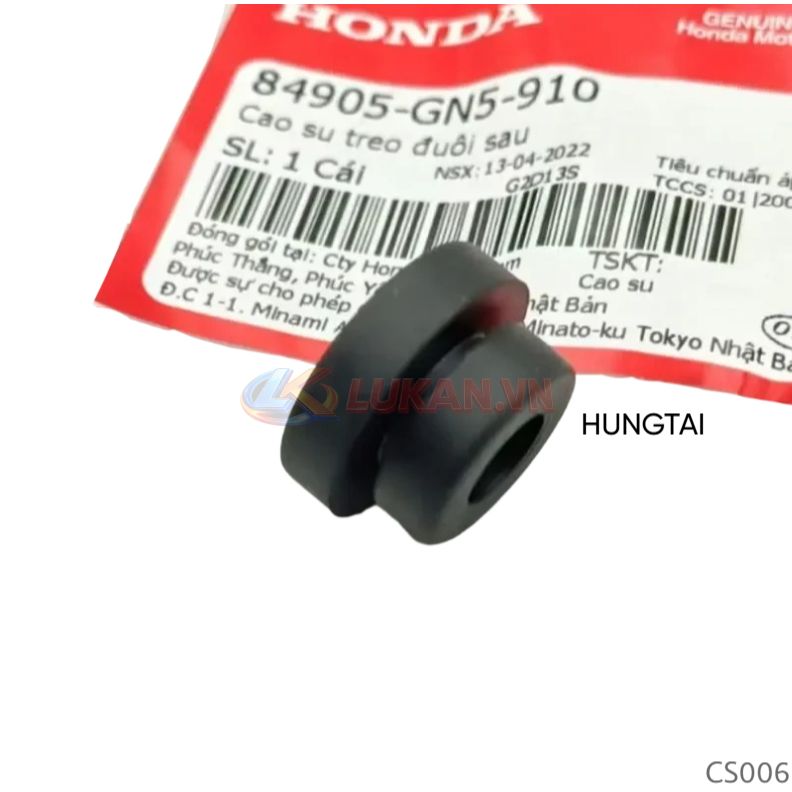 Cao su đệm treo nhựa đuôi sau trên xe DREAM zin Honda 84905-GN5-910 - Ảnh 4